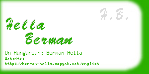 hella berman business card